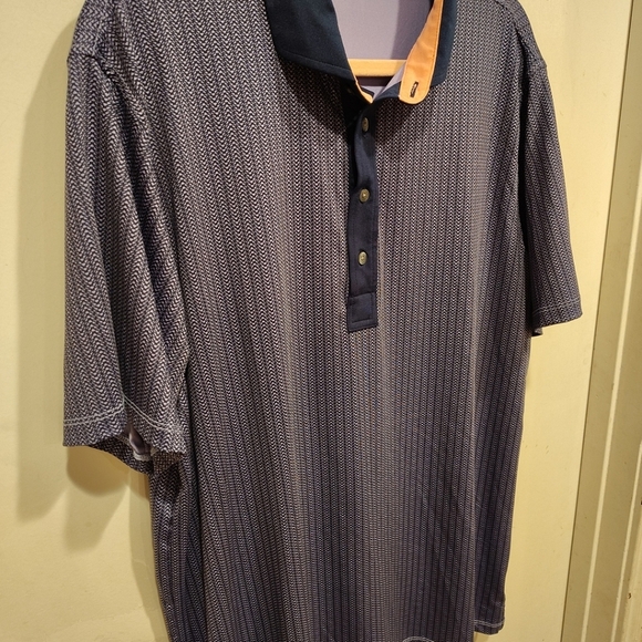 Greyson Men's Sienna Antlerbone Pattern Polo Shirt Sz L-Performance Golf Casual - Picture 4 of 7